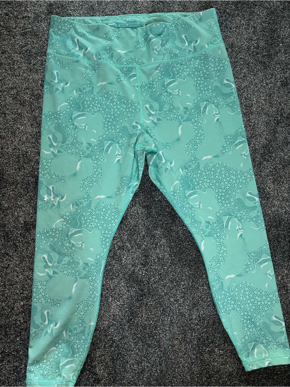 Under Armour womens 3xl Mint Teal Printed Athletic Leggings